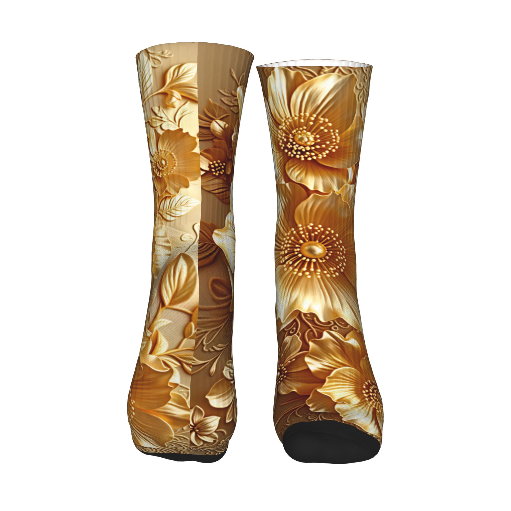 3D reliëf gouden bloemen naadl - Dress Sock Men recensie en prijs