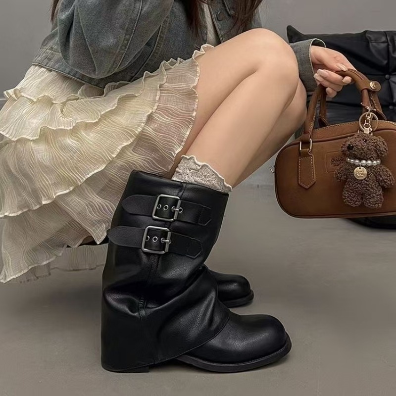 Dames zwarte slouchy mid-calf  - Boot Sock Slouchy recensie en prijs
