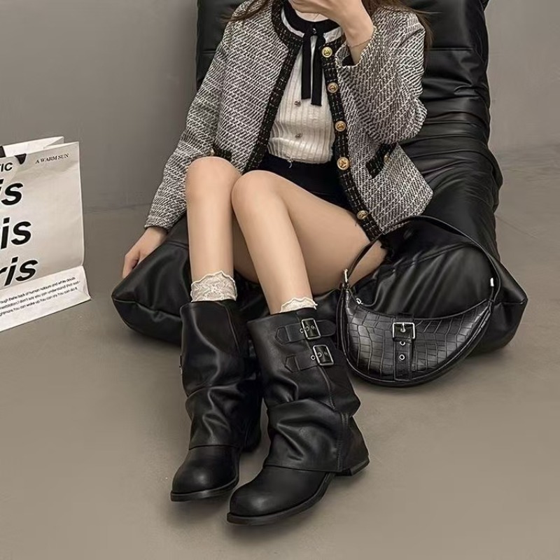 Dames zwarte slouchy mid-calf  - Boot Sock Slouchy recensie en prijs